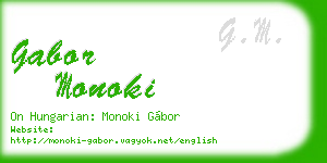 gabor monoki business card