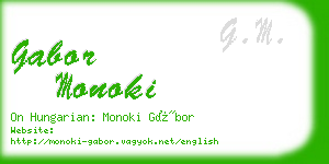 gabor monoki business card